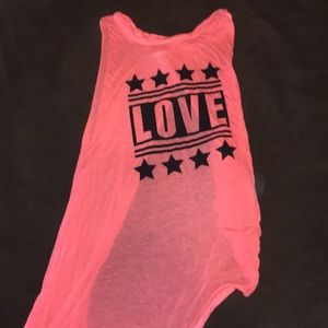 hot pink tank top